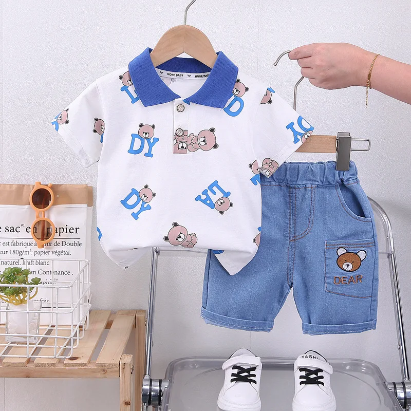 Conjunto ropa de verano para bebé camiseta dibujos - imagen 2