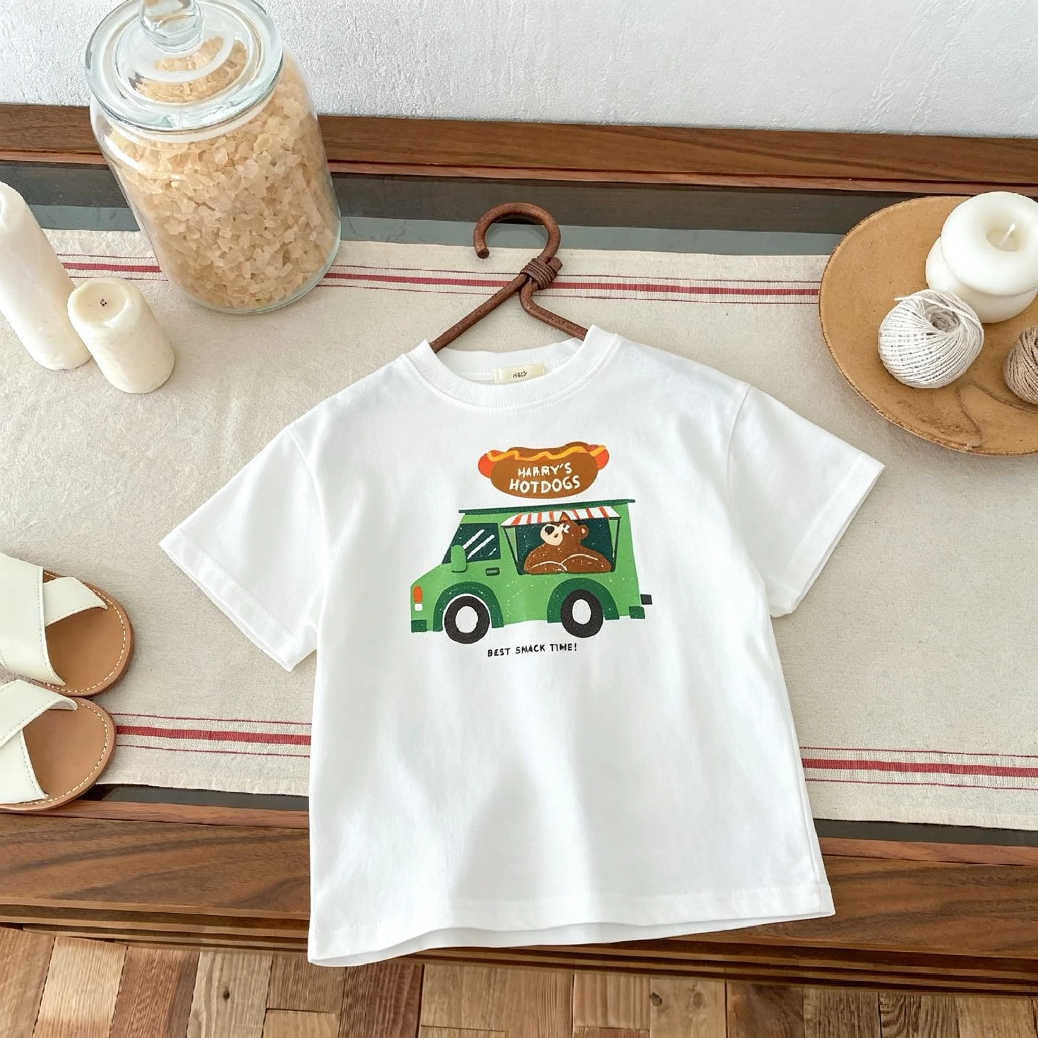 Camiseta de animales para niños, manga corta con cuello redondo - imagen 4