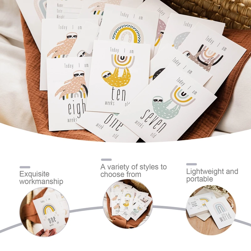 Tarjetas de nacimiento para bebé – Set fotografía neonatal - imagen 4