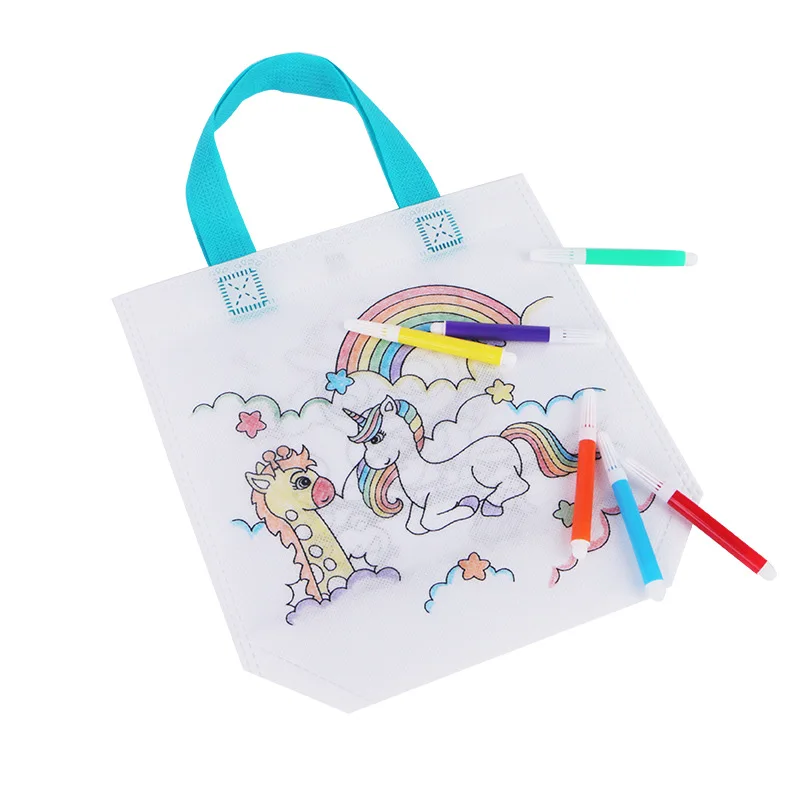 Bolsa de no tejido para colorear y dibujo