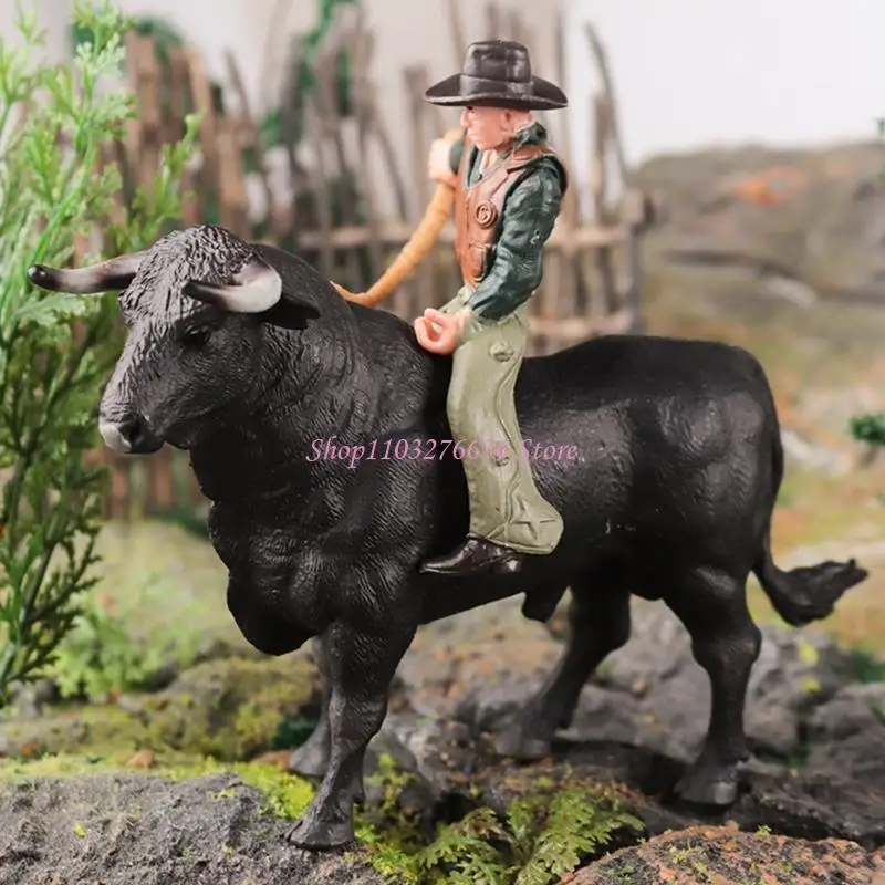 Figuras de torero y toro de simulación animal Matador español