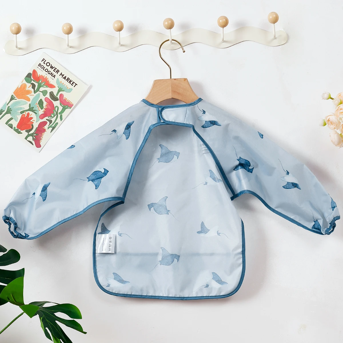 Elinfant Babero impermeable con paño de eructos lavable - imagen 2