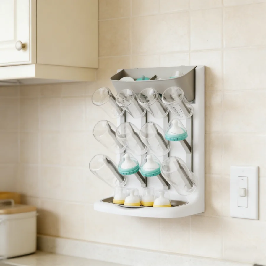 Escurridor de pared para biberones y tetinas de secado - imagen 3