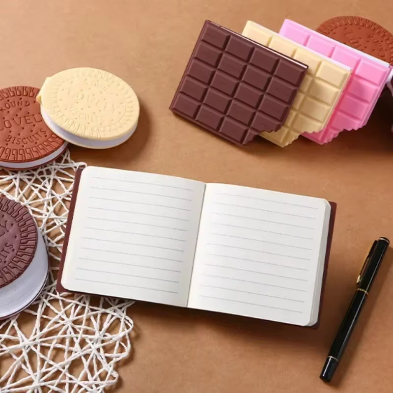 Cuaderno escolar infantil con motivos de galletas para niños