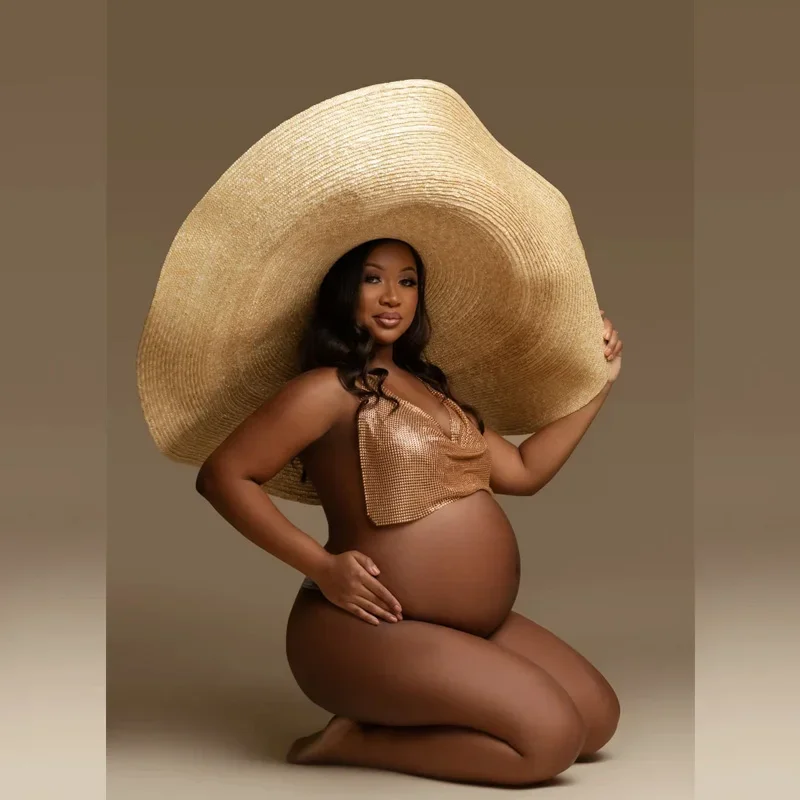 Sombrero de paja flexible con ala ancha XL para proteger del sol