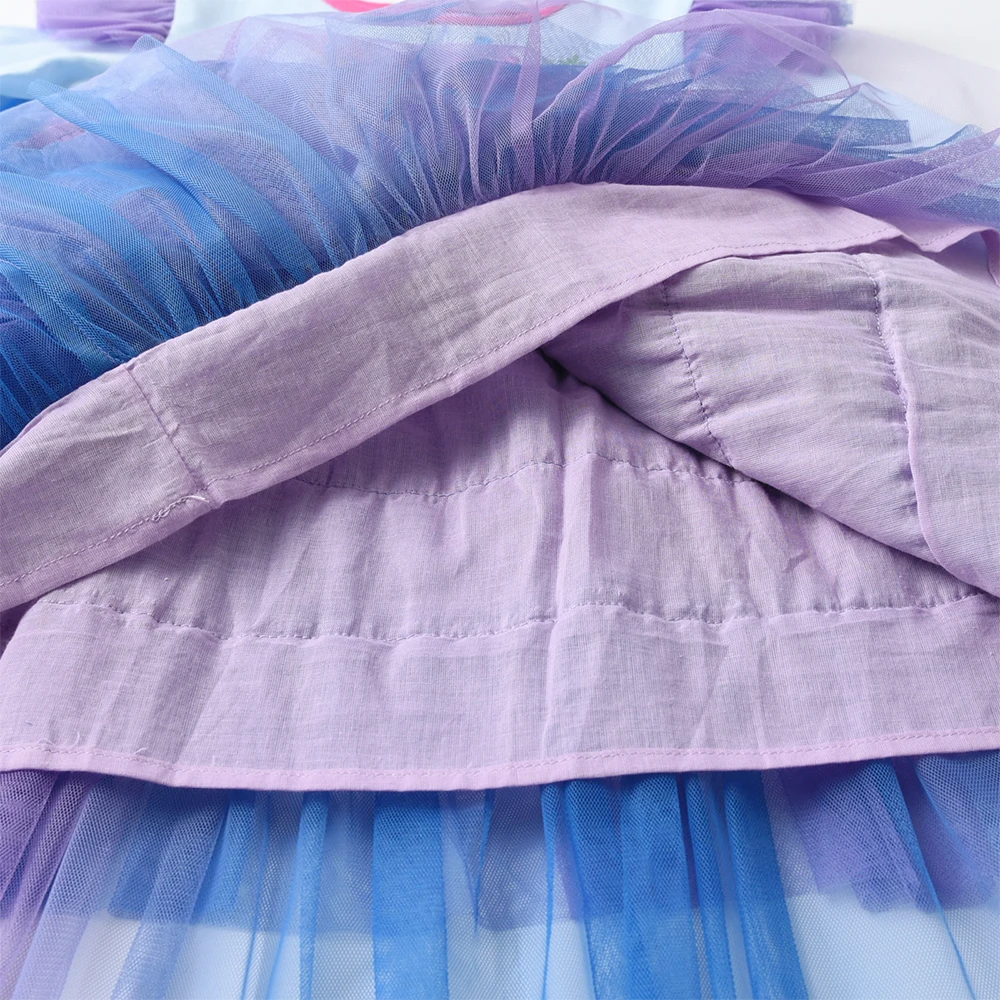 DXTON vestido floral de niña – Unicornio para fiesta escolar - imagen 4