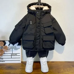Chaqueta de invierno niños con capucha y cremallera