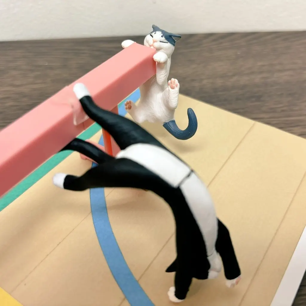Stasto figuras de gato kawaii con equilibrio para gimnasio - imagen 5