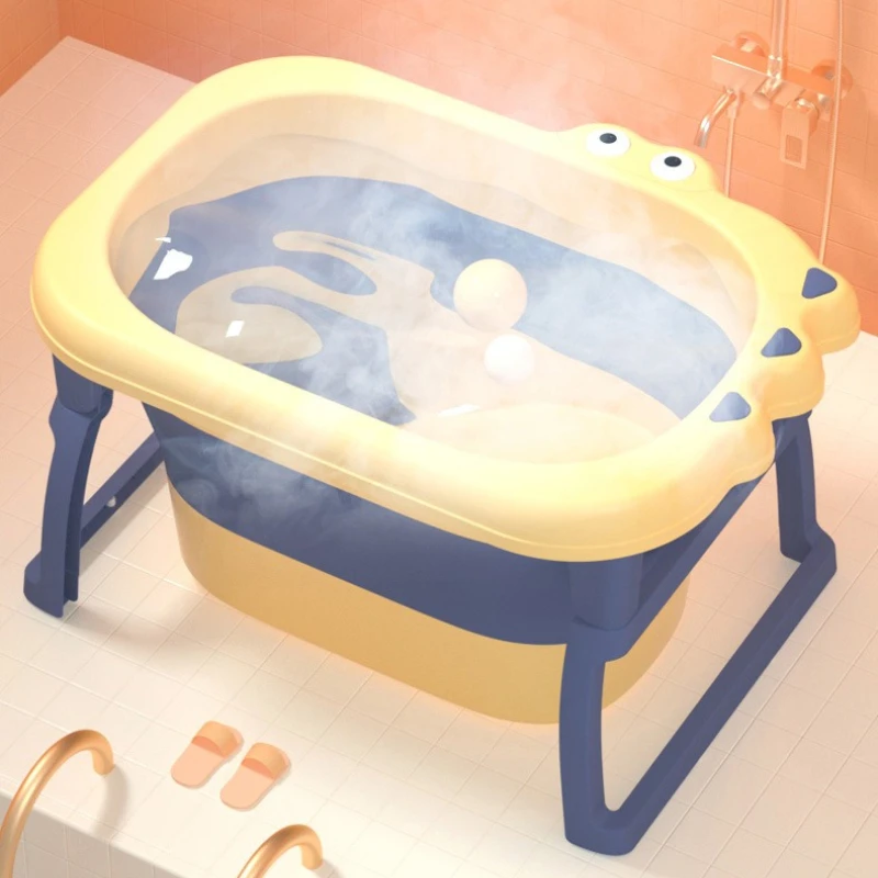 Bañera plegable antideformable para bebé con asiento extraíble - imagen 4