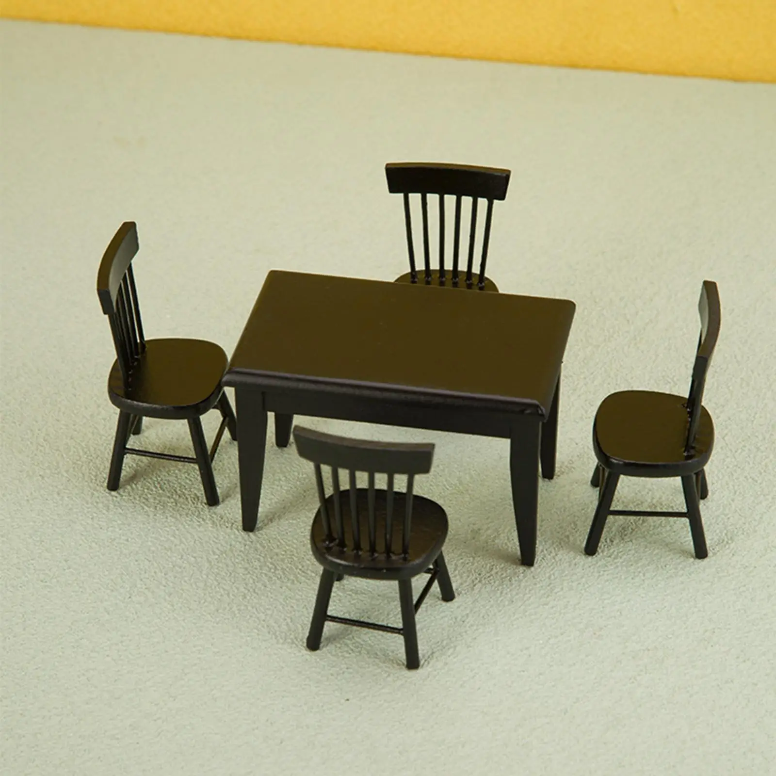 Muebles para casa de muñecas retro comedor, adorno decorativo - imagen 4