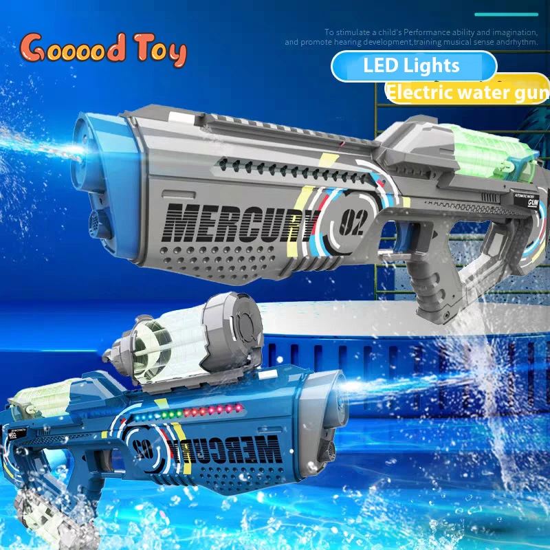 Pistola de agua eléctrica automática con luces LED y disparo continuo - imagen 5