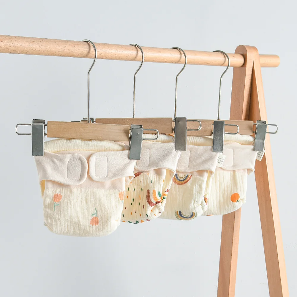 Pañales reutilizables de algodón orgánico para bebé – Estampado colorido - imagen 3