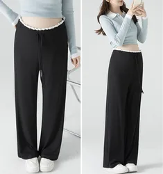 Pantalones de maternidad cintura alta plisados formales para oficina