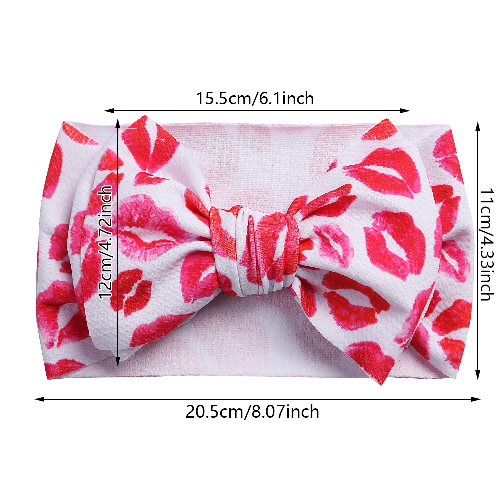 Diademas bebé San Valentín con corazones, labios y lazos para regalo