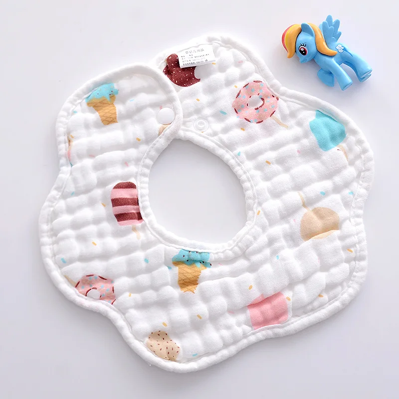 Weiche Baby Babero antisaliva de algodón para bebé con dibujos - imagen 3
