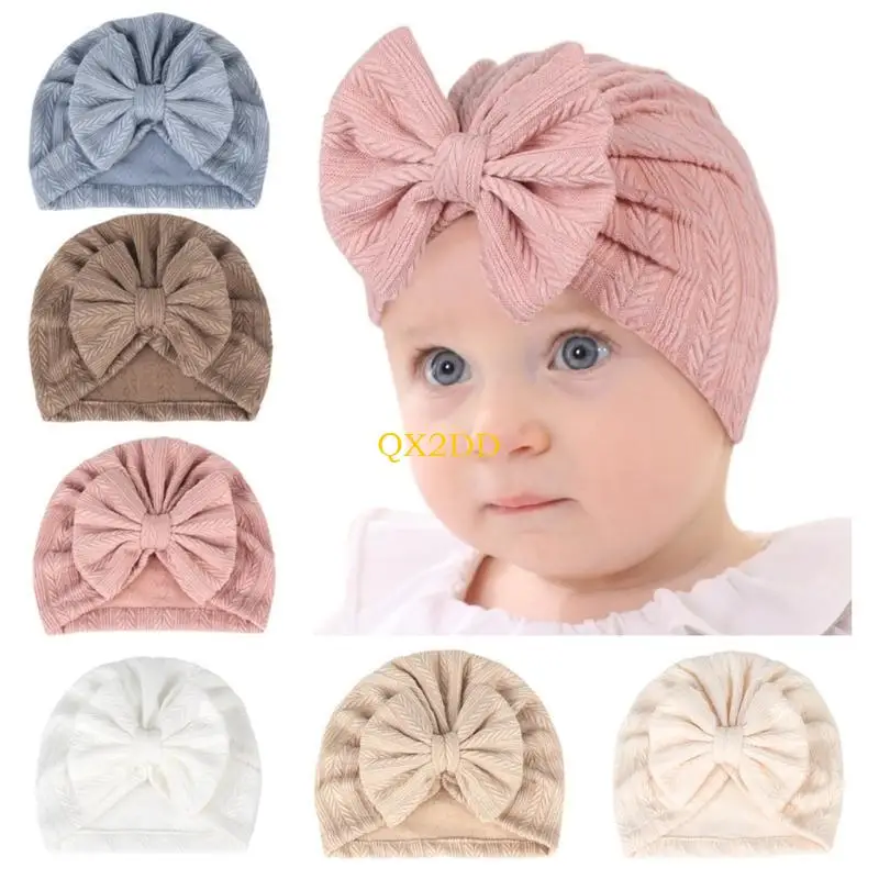 Turbante de algodón orgánico para recién nacido – Gorro suave - imagen 3