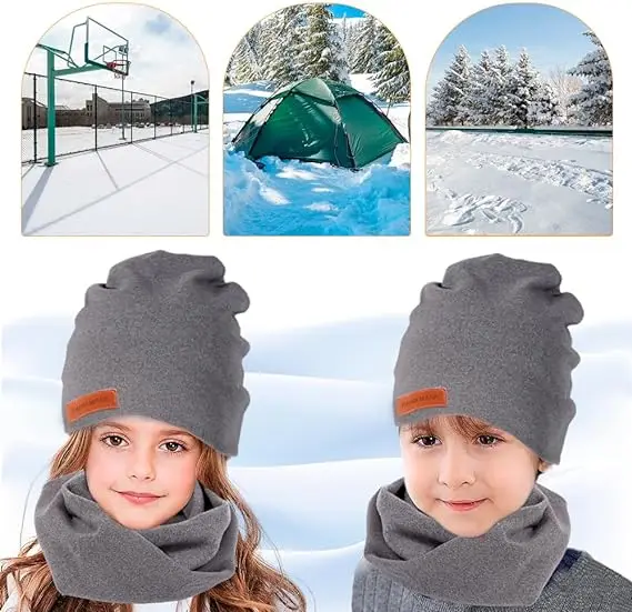 Set gorro y bufanda de cachemir suave para bebé recién nacido - imagen 5