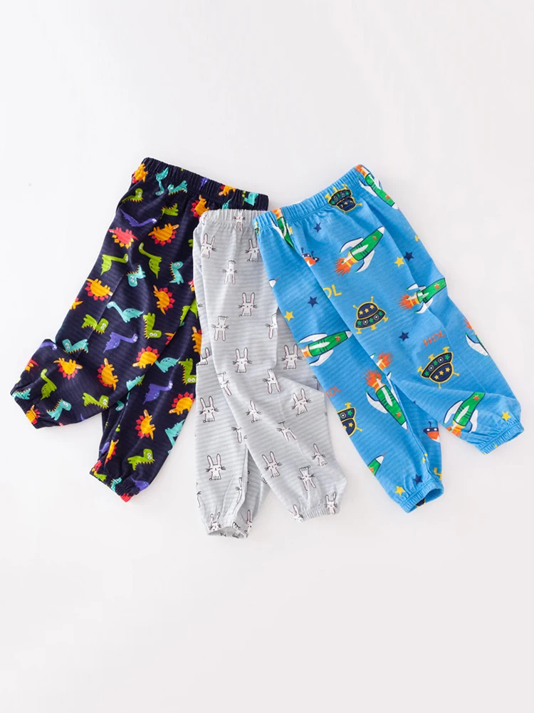 Pantalones sueltos para niño con estampado de animales y antimosquitos