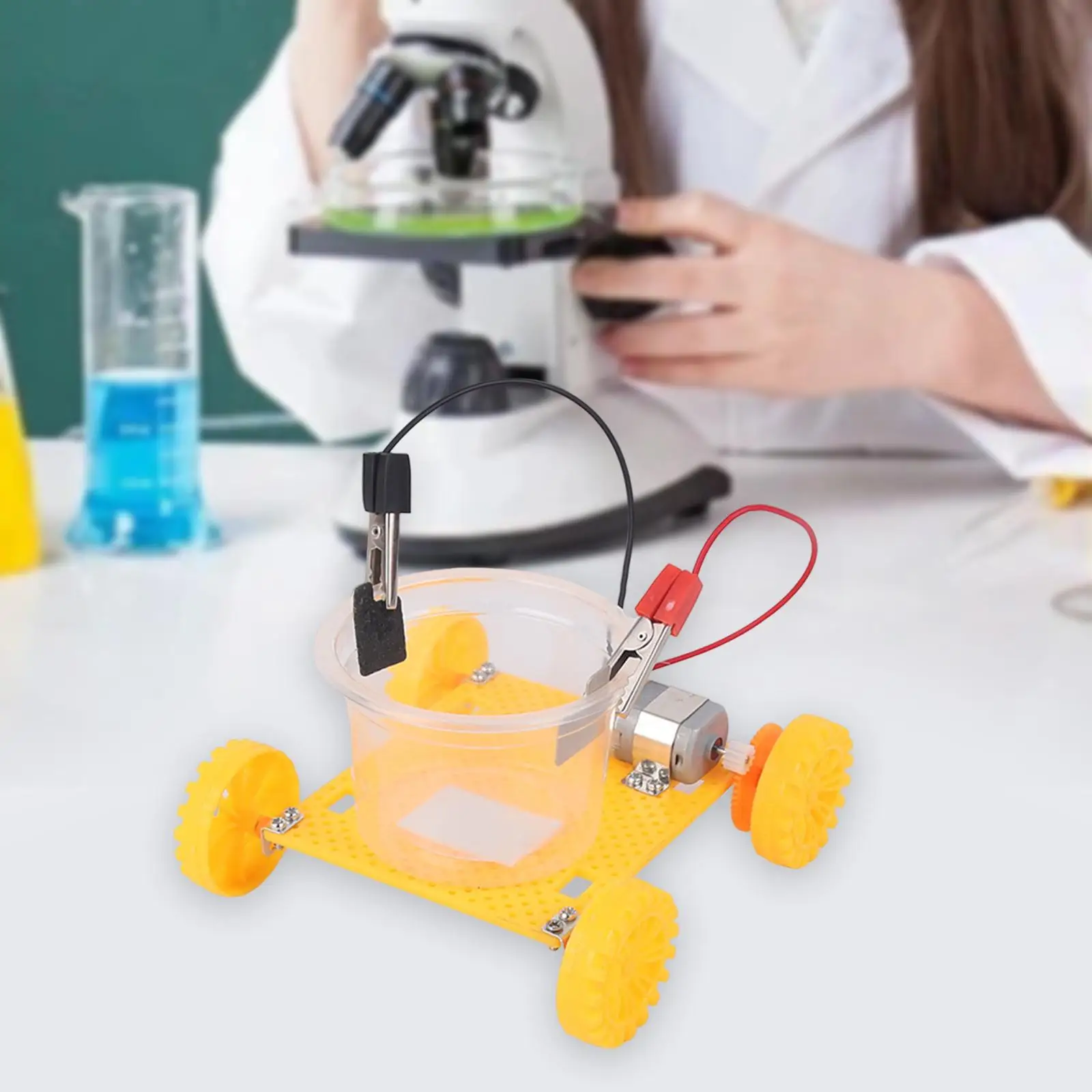Kit científico de coche con agua salada educativo para niños y niñas