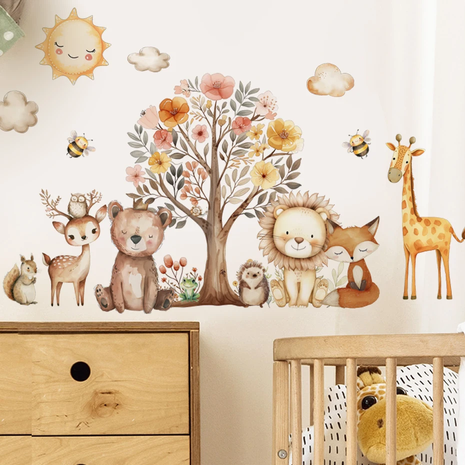 Pegatinas de pared infantiles animales dibujos para habitación niños - imagen 2