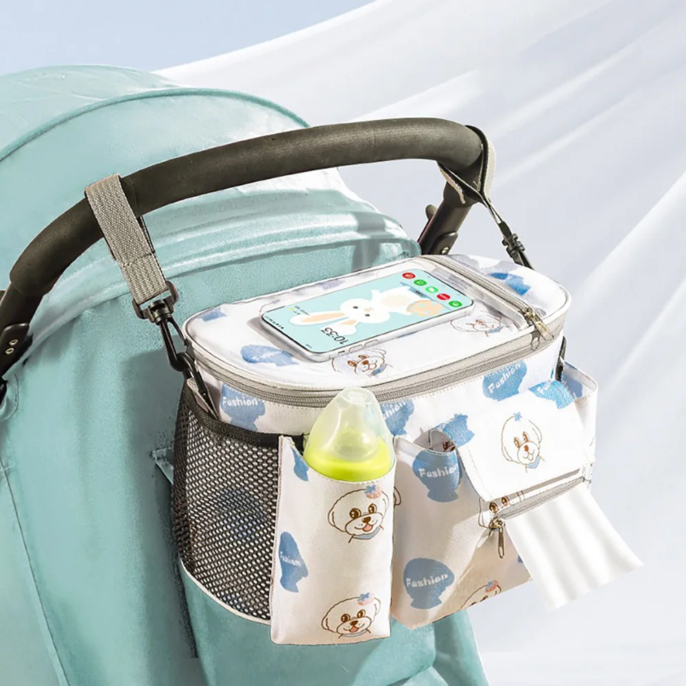 Bolsa de pañales para cochecito con espejo transparente - imagen 3