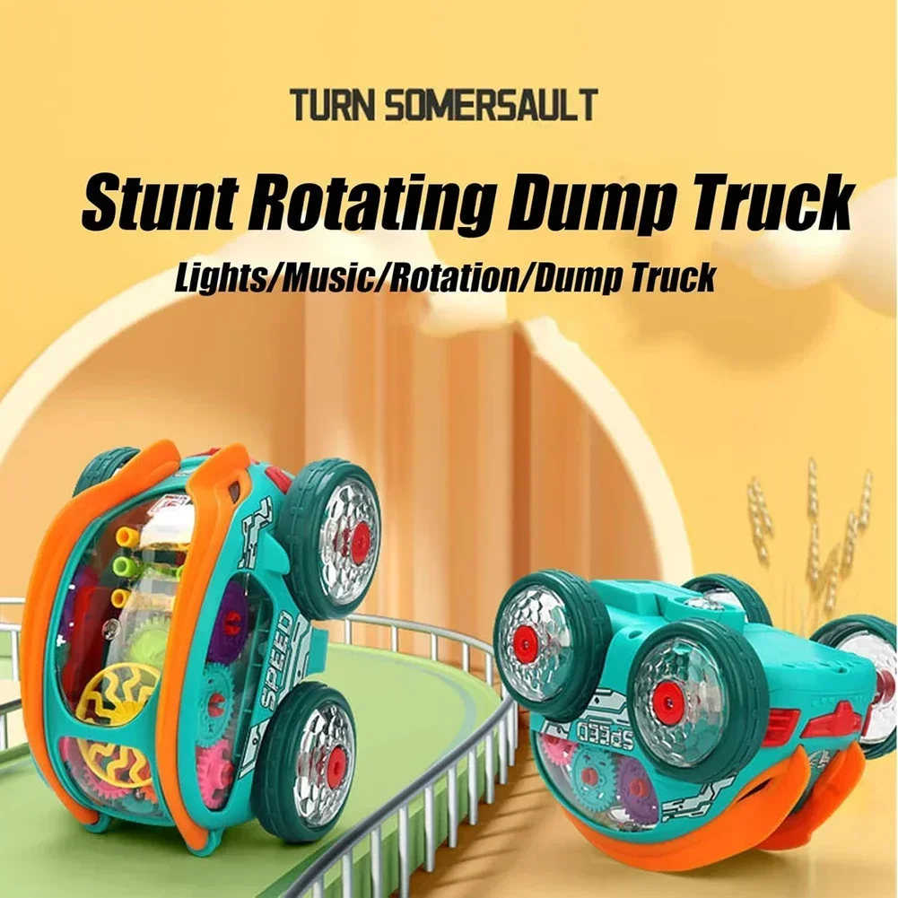 Camión RC acrobático con rotación 360° y luces para niños - imagen 2