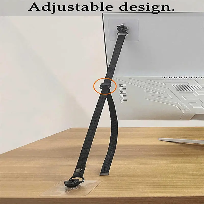Correas de seguridad para TV adhesivas antideslizantes sin taladro - imagen 4