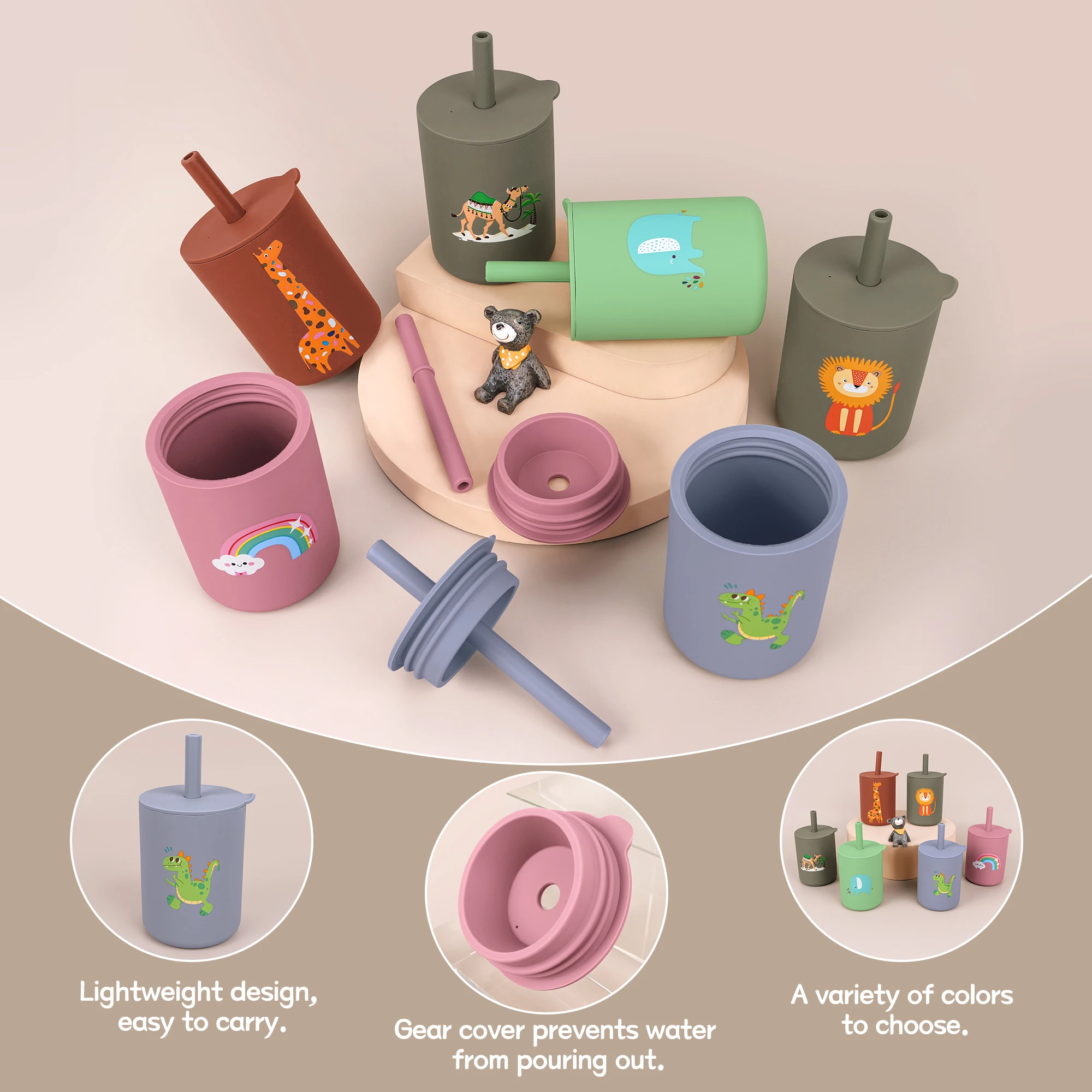 Vaso en uso por un niño pequeño