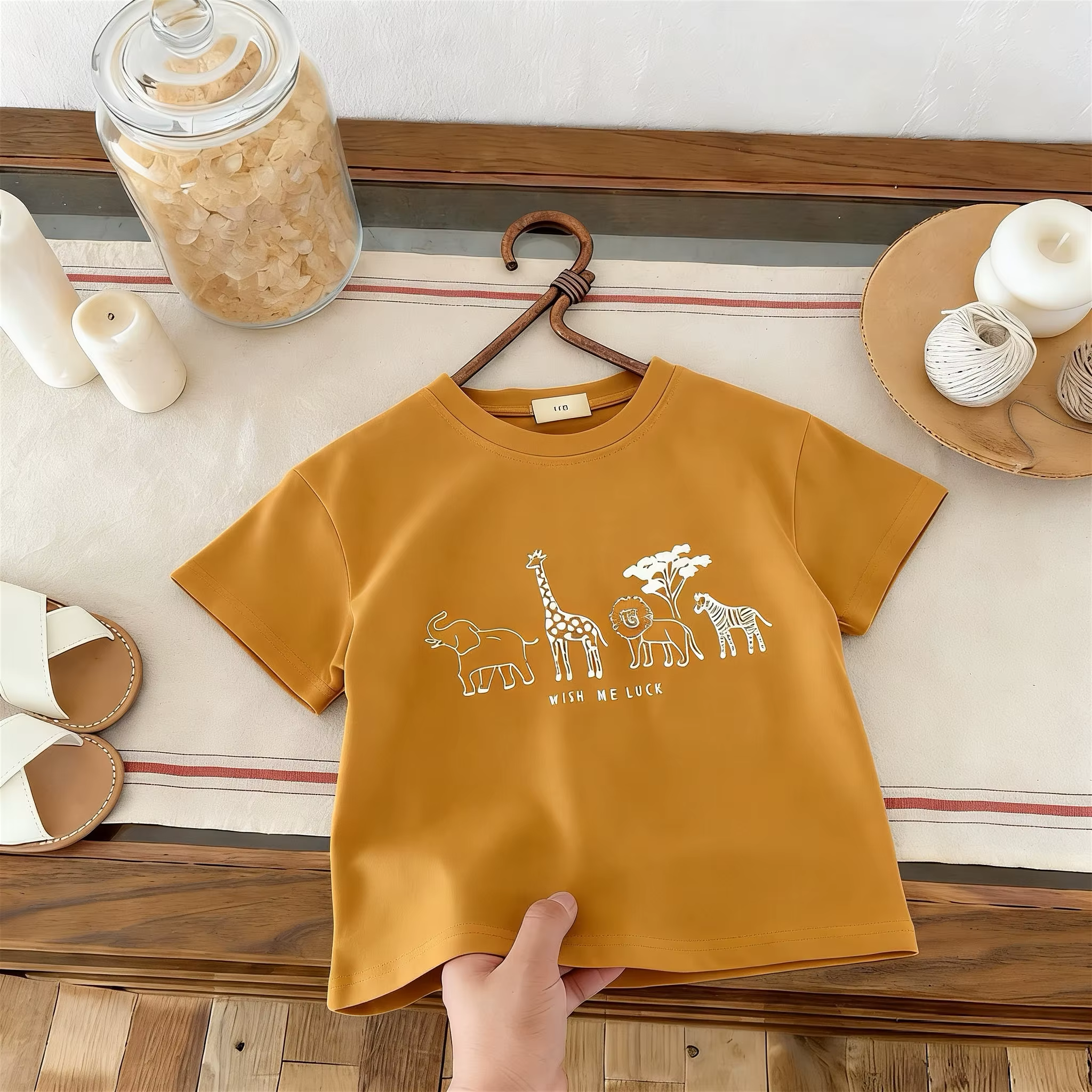 Camisetas de manga corta con cuello redondo para niños de verano - imagen 2