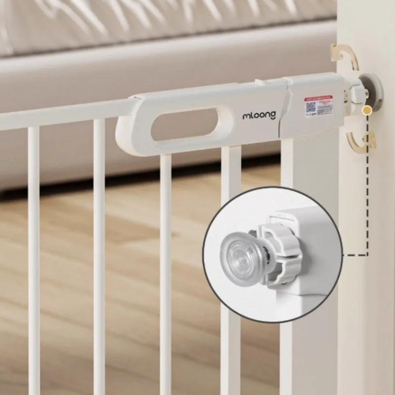 Puerta de seguridad para bebés, montaje a presión sin taladro - imagen 5