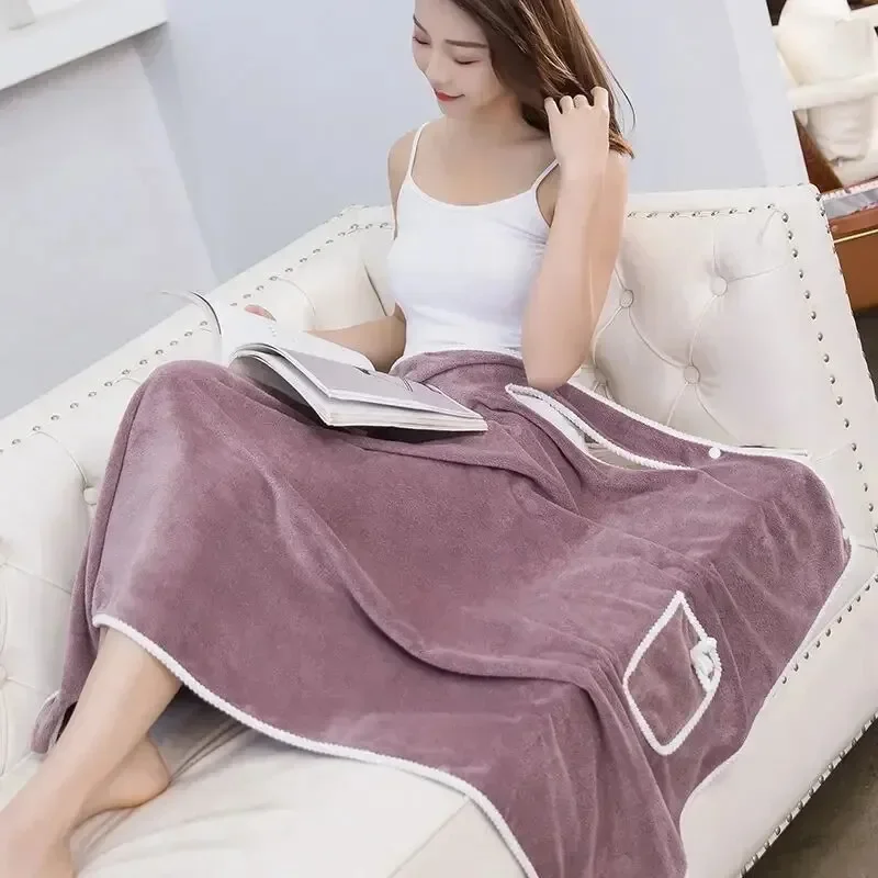 Toallas de baño secado rápido para mujer, estilo spa y albornoz - imagen 5
