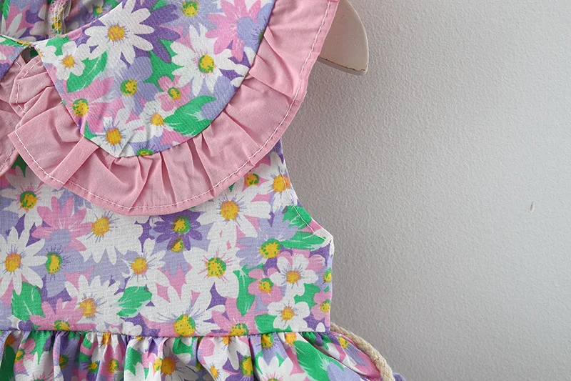 Vestido veraniego sin mangas para bebé – Estampado floral - imagen 5