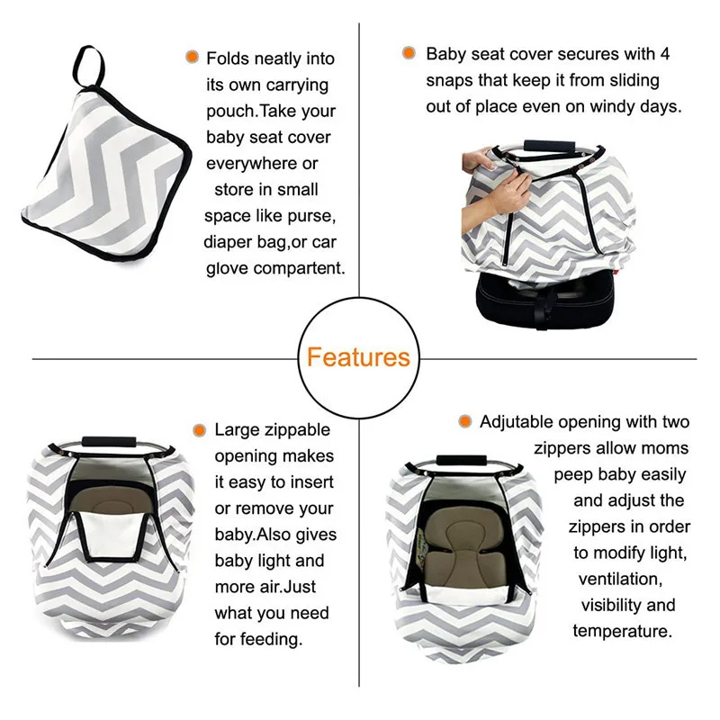 Funda para asiento de coche bebé acolchada resistente al frío - imagen 5