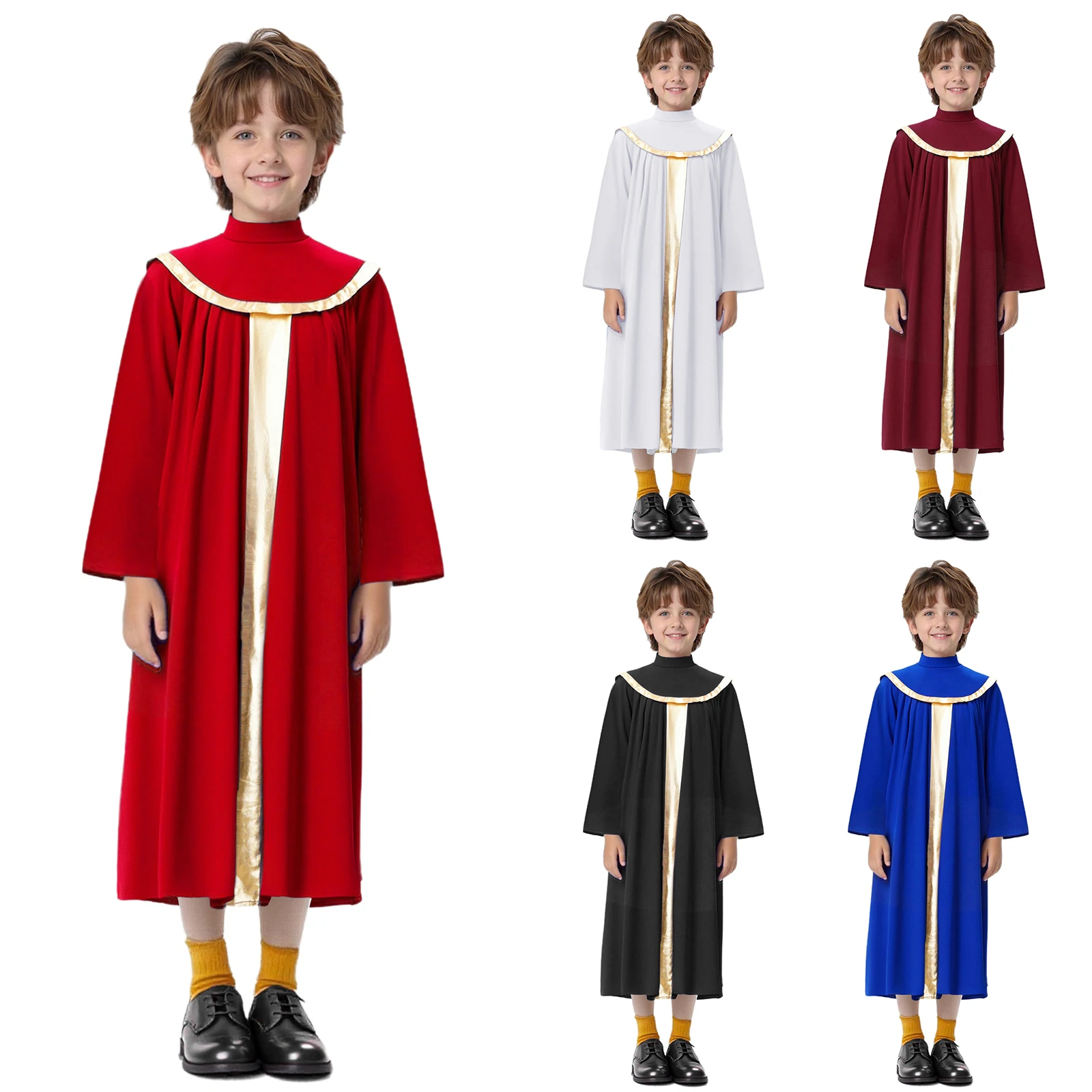 Traje de pastor metalizado niño – Disfraz litúrgico baile Halloween