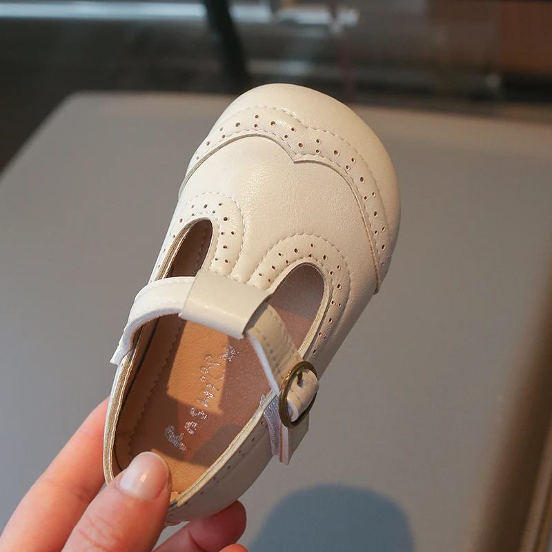 Zapatos de cuero princesa para niñas – Suela blanda antideslizante - imagen 5