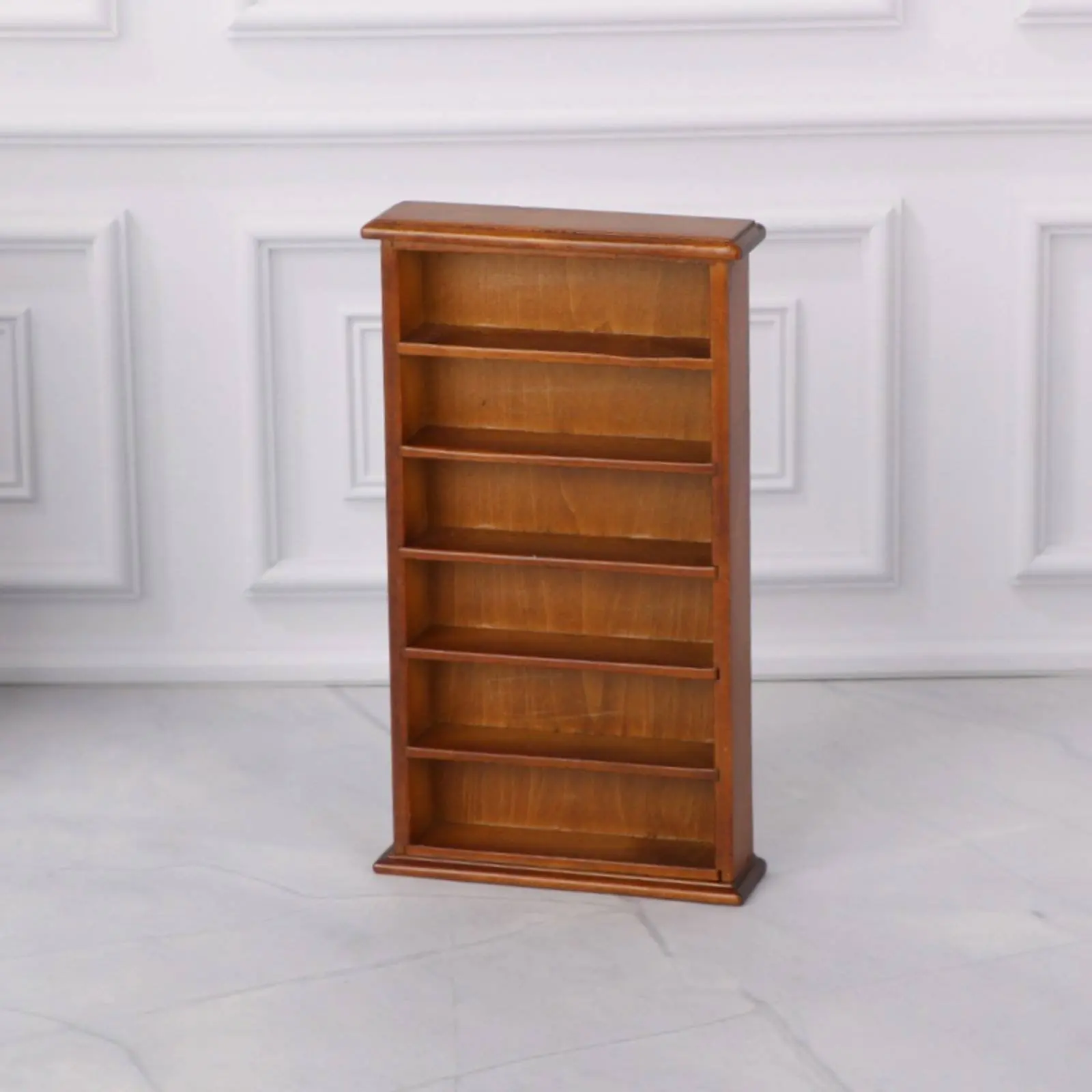 Estantería para casa de muñecas miniatura en madera, fácil limpiar - imagen 3