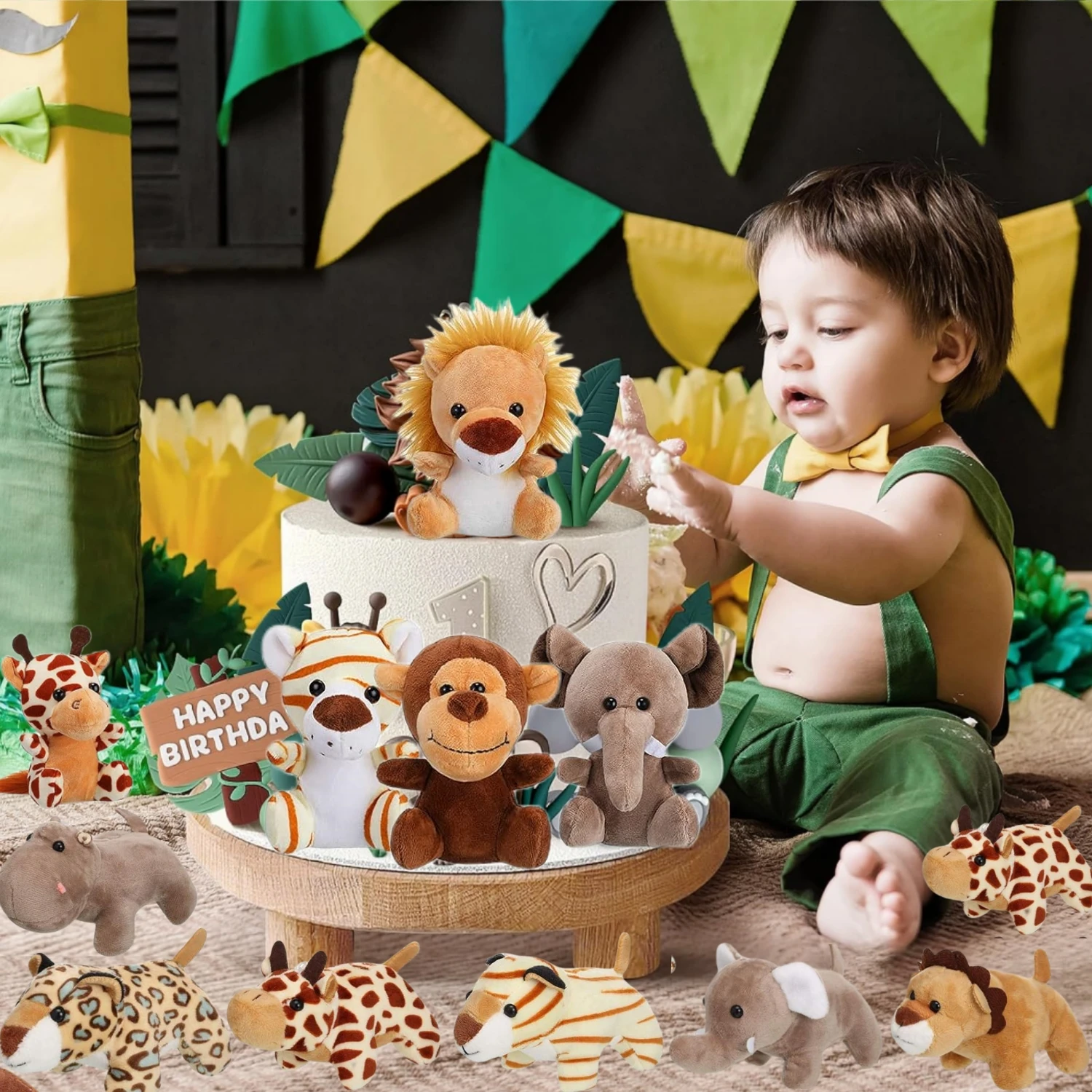 Llavero de peluche safari con mini animales de la selva - imagen 4