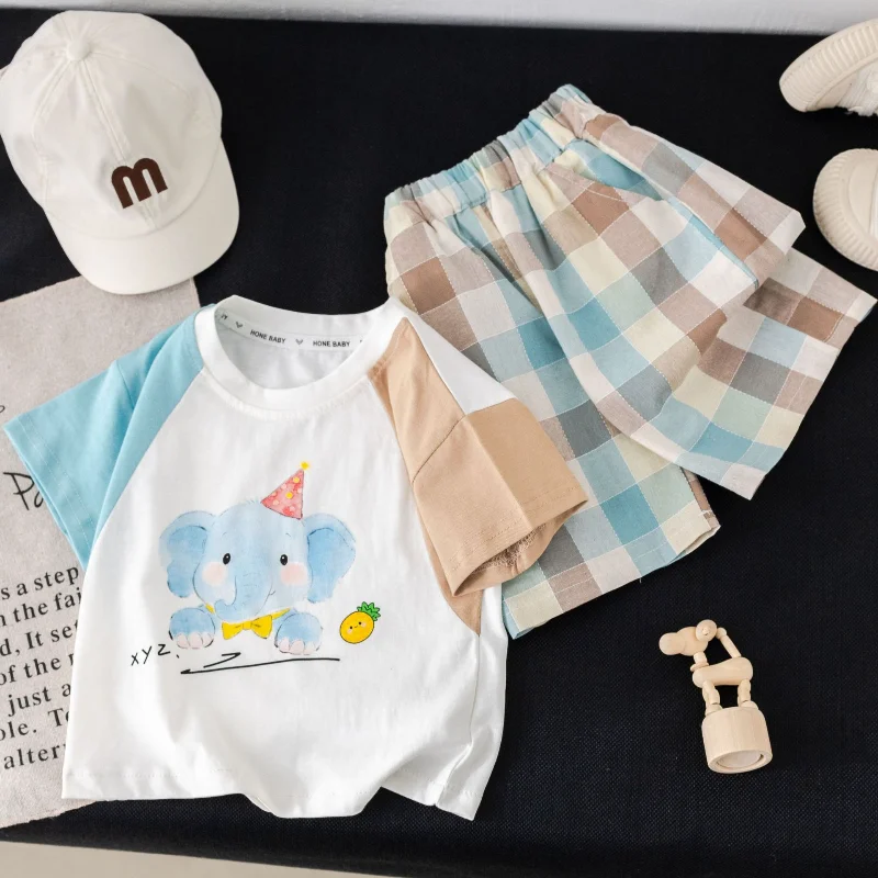 Conjunto infantil de camiseta y pantalón corto de verano cartoon - imagen 5
