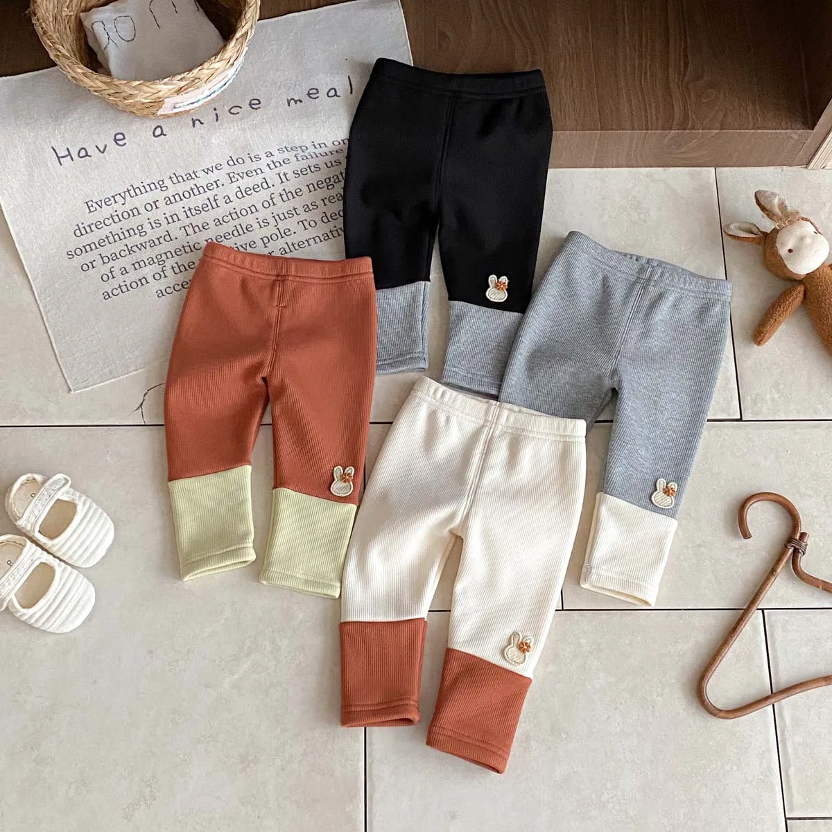 Mallas de lana de invierno para bebé, pantalón térmico niña - imagen 4