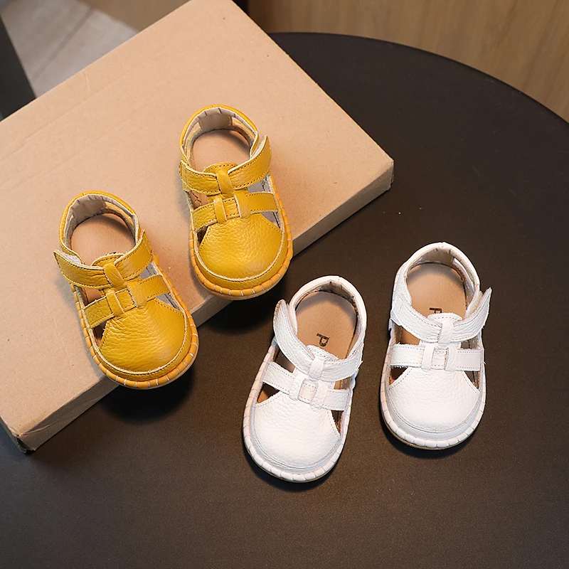 Sandalias de cuero genuino para niños con suela antideslizante - imagen 5