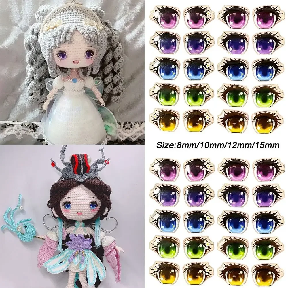 Pegatinas de ojos decorativas para manualidades anime – Set adhesivos de 8 a 15mm - imagen 2