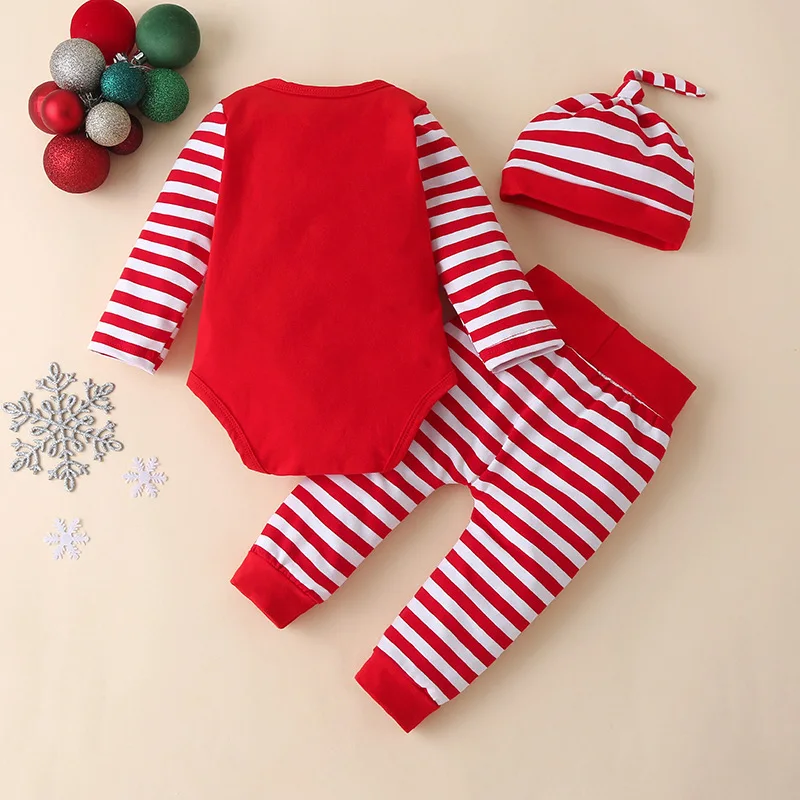 Conjunto de Navidad infantil con sombrero de oruga a rayas - imagen 4