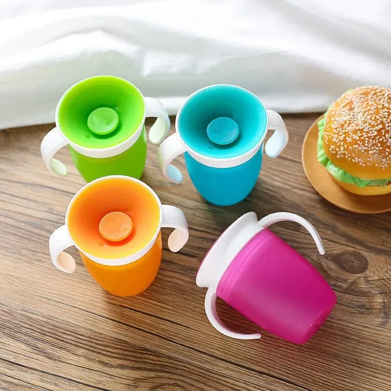 Taza de aprendizaje antiderrames con tapa y asas para bebé segura - imagen 4