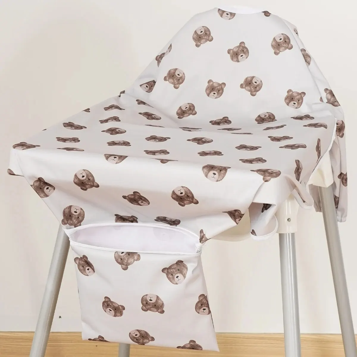 Babero de alimentación impermeable con bolsillo