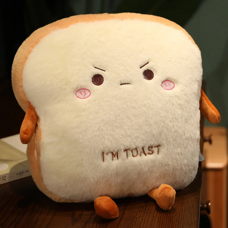 Almohada de pan de peluche de 35cm estilo cojín de mano