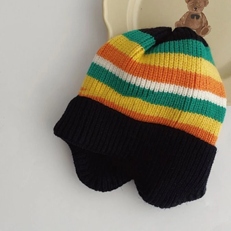 Gorro de lana para bebé con orejas - A prueba de viento invernal - imagen 5