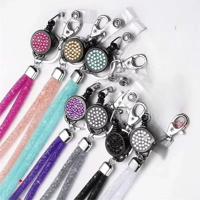 Cordón para móvil con cristal y llavero retráctil