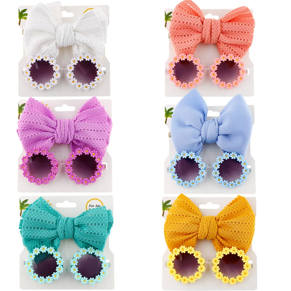 Gafas de sol para niña con diadema lazo — accesorios para el cabello - imagen 3