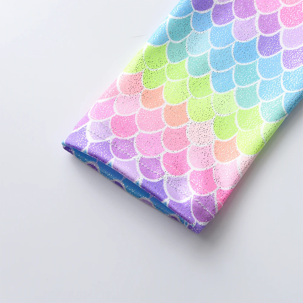 DXTON mallas de algodón para niñas con estampado de sirena pitillo - imagen 3