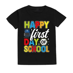 Camiseta escolar manga corta para niños – Primer día escuela
